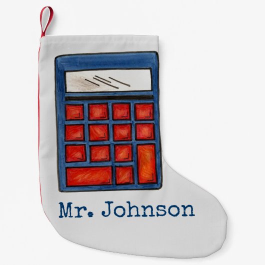 計算機数学クラス先生教育学校 スモールクリスマスストッキング (正面)