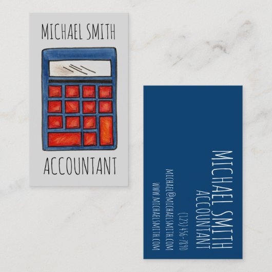 計算機数学先生会計士数学 名刺 (正面/裏面)