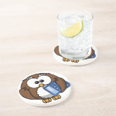 計算機、数学、学生、会計を持つフクロウ、 コースター (側面)