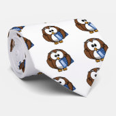 計算機、数学、学生、会計を持つフクロウ、 ネクタイ (ロール)