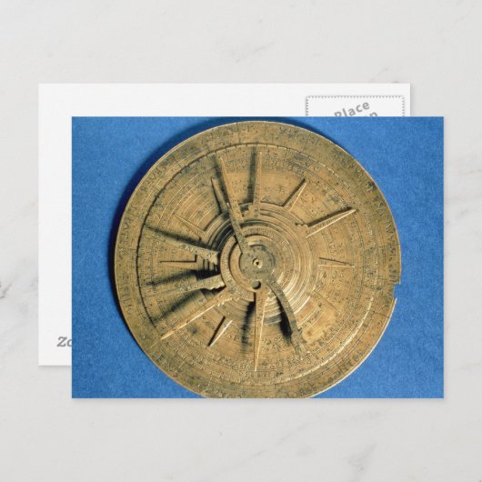 計算用のアストロラベ占星術,ヨーロッパ ポストカード (正面/裏面)