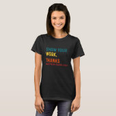 計算過程を書いてね 数学の先生のためのTシャツ 数学 Tシャツ (正面フル)