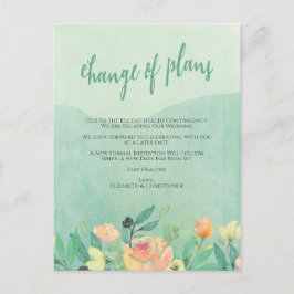 計結婚画変更延期 ポストカード