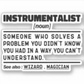 計装名詞楽器インストラクター おもしろい シール (正面)
