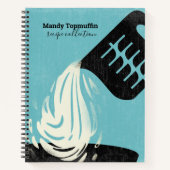 計量カップのしぶきパーソナライズされたレシピ ノートブック (正面)