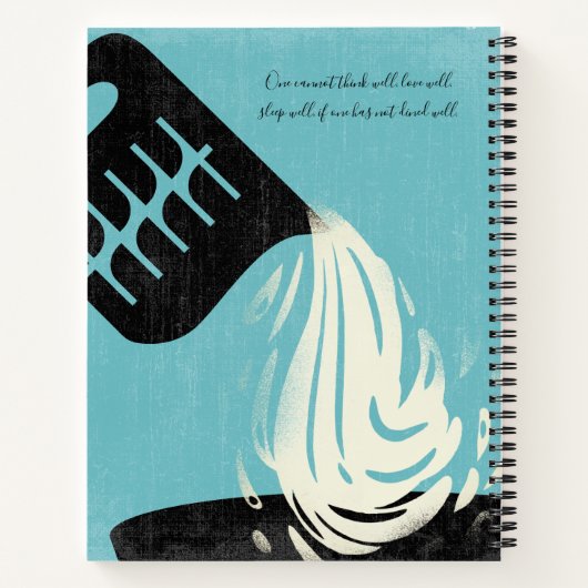 計量カップのしぶきパーソナライズされたレシピ ノートブック (裏面)