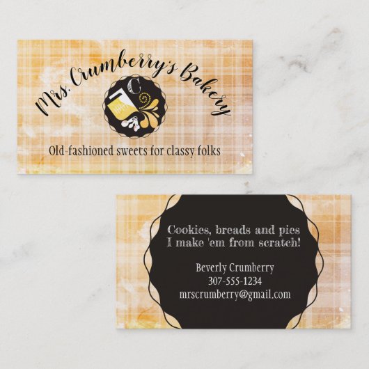 計量カップはパン屋の名刺をスプーンでつぎます 名刺 (正面/裏面)