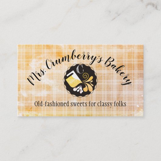 計量カップはパン屋の名刺をスプーンでつぎます 名刺 (正面)