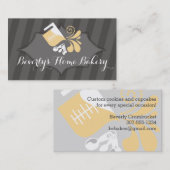 計量カップは料理用パン屋の調理をスプーンでつぎます 名刺 (正面/裏面)