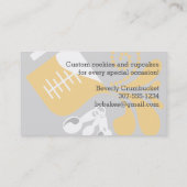 計量カップは料理用パン屋の調理をスプーンでつぎます 名刺 (裏面)