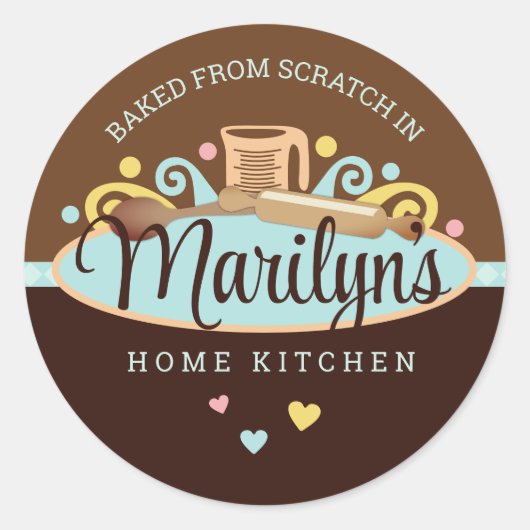 計量カップ器具ベーキングベーカリーのパティシエ ラウンドシール (正面)