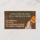 計量カップ注ぎの跳ね上がりベーキング 名刺 (裏面)