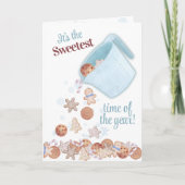 計量カップ注ぎクリスマスクッキーベーキングホール シーズンカード (正面)