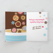 計量カップ注ぎクリスマスクッキーベーキング シーズンカード (内部)