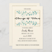 計離れ画の変更ブライダルシャワーカード 招待状 (正面/裏面)