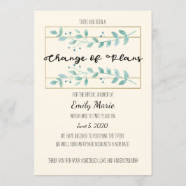 計離れ画の変更ブライダルシャワーカード 招待状