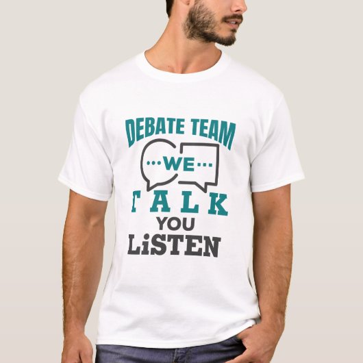 討論チーム 私たち話す あなた聞く Tシャツ (正面)