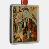 訓練された犬の行為の演劇ポスター メタルオーナメント (右)