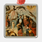 訓練された犬の行為の演劇ポスター メタルオーナメント (正面)