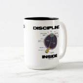 訓練された目(i)の内部(眼球の解剖学のユーモア) ツートーンマグカップ (正面右)