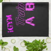 訓練して下さい獣の女性体育館タオル16"のようにx 24" キッチンタオル (折り畳み)