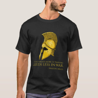 訓練で汗を流す者は戦争で血が出ない Tシャツ
