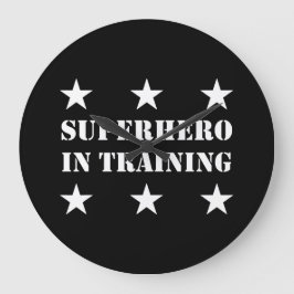 訓練のスーパーヒーロー ラージ壁時計