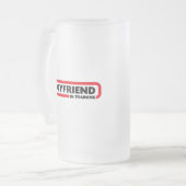 訓練のボーイフレンド-バレンタインのギフト フロストグラスビールジョッキ (正面左)