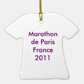 訓練のマラソンdeパリのオーナメントのチーム セラミックオーナメント (裏面)