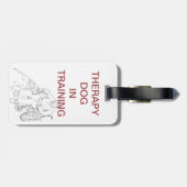 訓練のラベルのセラピー犬 ラゲッジタグ (裏面横)