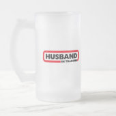 訓練の夫-おもしろいのバレンタインデーのギフト フロストグラスビールジョッキ (左)