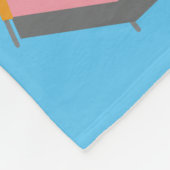 訓練の女の赤ちゃんの小さいキャンピングカー フリースブランケット (角)