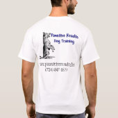 訓練の子犬。私達を許して下さい! Tシャツ (裏面)