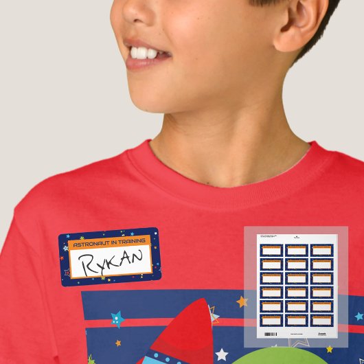 訓練の宇宙飛行士の小さな名前タグシール ラベル