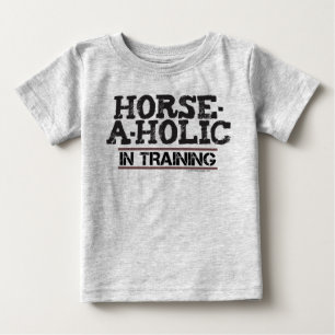 訓練の幼児の長袖の馬Holic ベビーTシャツ