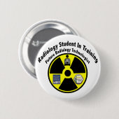 訓練の放射線学学生 缶バッジ (正面&裏面)