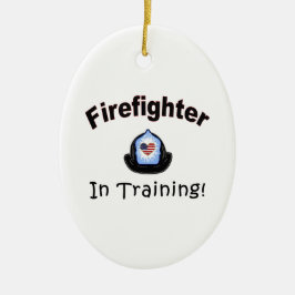 訓練の消防士 セラミックオーナメント