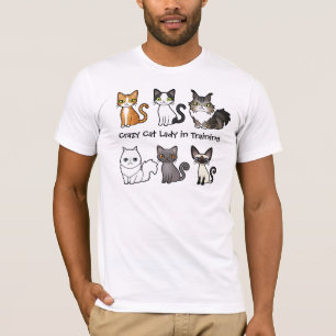 訓練の熱狂するな猫の女性(あなた自身の猫を設計して下さい) Tシャツ