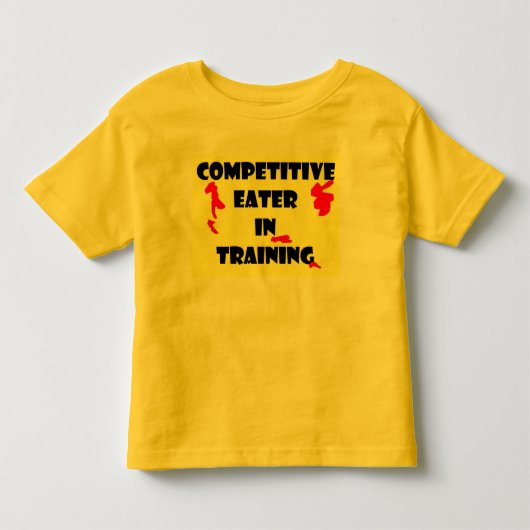 訓練の競争の食べる人 トドラーTシャツ (正面)