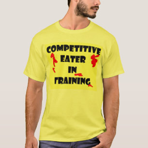 訓練の競争の食べる人 Tシャツ