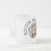 訓練のTシャツおよびギフトの医者 フロストグラスマグカップ (正面左)