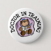 訓練のTシャツおよびギフトの医者 缶バッジ (正面)