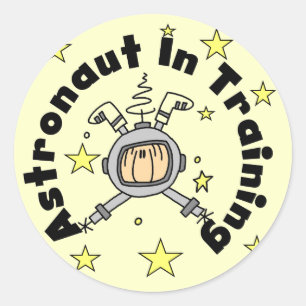 訓練のTシャツおよびギフトの宇宙飛行士 ラウンドシール