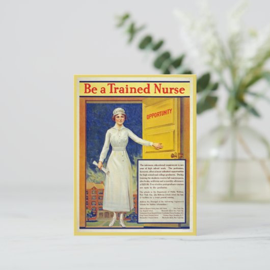 訓練を受けたナースであり、ヴィンテージを復元 ポストカード (スタンド正面)