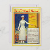 訓練を受けたナースであり、ヴィンテージを復元 ポストカード (正面/裏面)