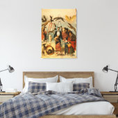 訓練を受けた犬の芝居のポスター キャンバスプリント (インサイチュ (寝室))