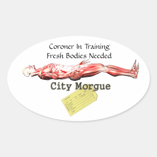 訓練を受けている検視官 楕円形シール (正面)