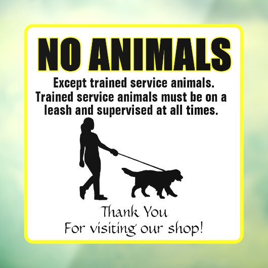 訓練カスタマイズ犬を除き動物を除く ウィンドウサイン (シート3)