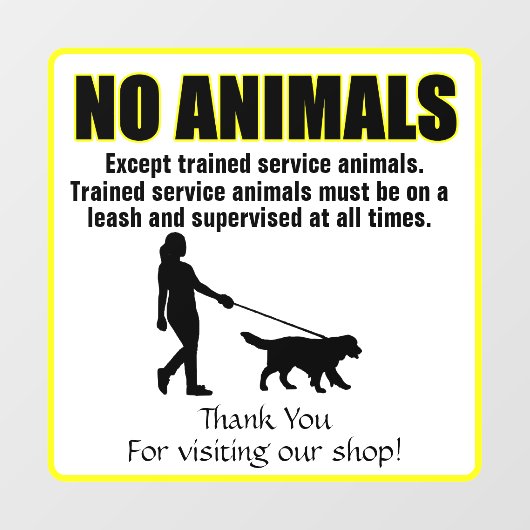 訓練カスタマイズ犬を除き動物を除く ウィンドウサイン (シート)