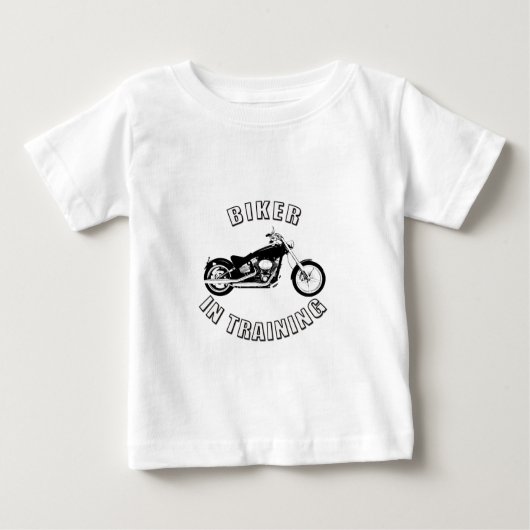 訓練バイクもしくは自転車に乗る人 ベビーTシャツ (正面)